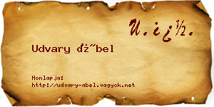 Udvary Ábel névjegykártya